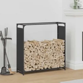 Leñero negro 90x28x90 cm Acero laminado en frío von , Brennholztaschen und -halter - Ref: Foro24-864215, Preis: 62,44 €, Raba...