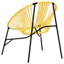 Juego de sillas de jardín 3uds ratán sintético negro y amarillo by , Garden chairs - Ref: Foro24-4009295, Price: 166,83 €, Di...