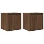 Mesillas de noche de pared 2 uds roble marrón 38x34x40 cm by , Nightstands - Ref: Foro24-861242, Price: 65,17 €, Discount: %