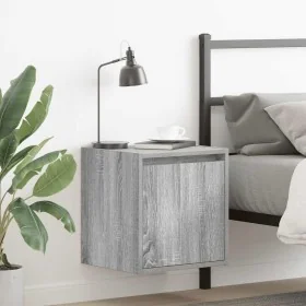 Mesillas de noche de pared 2 uds gris Sonoma 38x34x40 cm by , Nightstands - Ref: Foro24-861240, Price: 65,17 €, Discount: %