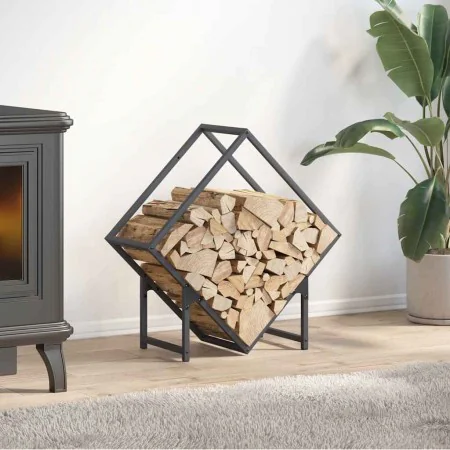 Leñero antracita 60x25x60 cm Acero laminado en frío by , Firewood bags and holders - Ref: Foro24-864281, Price: 27,00 €, Disc...