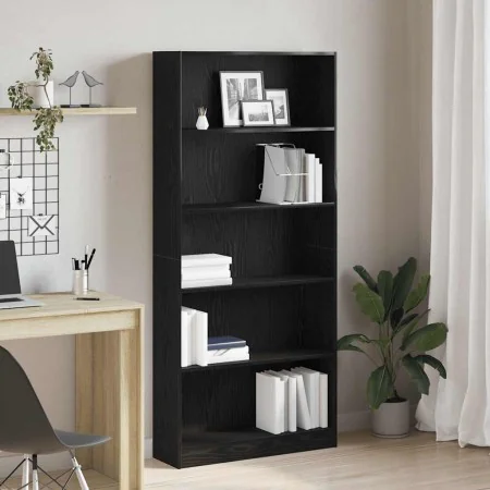 Estantería de madera de roble negro 80x24x176 cm von , Bücherregale und Regale - Ref: Foro24-862456, Preis: 101,26 €, Rabatt: %