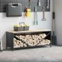 Leñero con tablero de madera antracita 100,5x35,5x40 cm von , Brennholztaschen und -halter - Ref: Foro24-864257, Preis: 115,3...