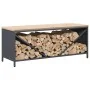 Leñero con tablero de madera antracita 100,5x35,5x40 cm von , Brennholztaschen und -halter - Ref: Foro24-864257, Preis: 115,3...