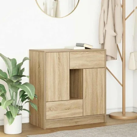 Aparador con cajones y puertas roble Sonoma 70,5x34x74,5 cm de , Aparadores - Ref: Foro24-861843, Precio: 99,50 €, Descuento: %