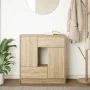 Aparador con cajones y puertas roble Sonoma 70,5x34x74,5 cm de , Aparadores - Ref: Foro24-861843, Precio: 99,50 €, Descuento: %