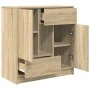 Aparador con cajones y puertas roble Sonoma 70,5x34x74,5 cm de , Aparadores - Ref: Foro24-861843, Precio: 99,50 €, Descuento: %