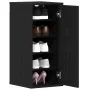 Zapatero de madera de roble negro 32x35x70 cm by , Shoe racks and shoe organizers - Ref: Foro24-862075, Price: 64,52 €, Disco...