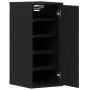 Zapatero de madera de roble negro 32x35x70 cm by , Shoe racks and shoe organizers - Ref: Foro24-862075, Price: 64,52 €, Disco...