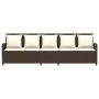 Sofá de jardín con cojines 5 plazas ratán sintético marrón von , Gartensets - Ref: Foro24-4104113, Preis: 336,91 €, Rabatt: %