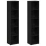 Estantería para CDs 2 uds roble negro 21x16x93,5 cm by , CD and DVD storage - Ref: Foro24-861986, Price: 57,95 €, Discount: %