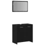 Mueble de baño con espejo de madera de ingeniería roble negro von , Badezimmermöbel - Ref: Foro24-862014, Preis: 66,66 €, Rab...