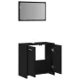 Mueble de baño con espejo de madera de ingeniería roble negro von , Badezimmermöbel - Ref: Foro24-862014, Preis: 66,66 €, Rab...