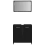 Mueble de baño con espejo de madera de ingeniería roble negro von , Badezimmermöbel - Ref: Foro24-862014, Preis: 66,66 €, Rab...