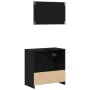 Mueble de baño con espejo de madera de ingeniería roble negro von , Badezimmermöbel - Ref: Foro24-862014, Preis: 66,66 €, Rab...