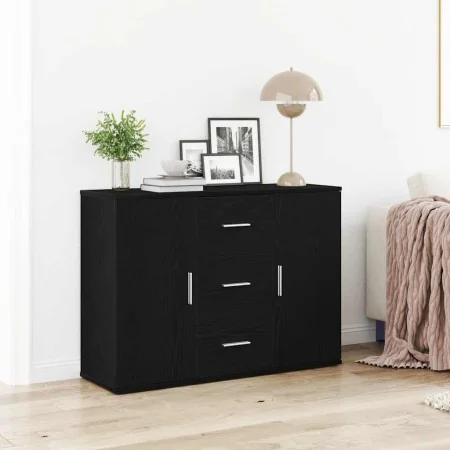 Aparador roble negro 91x29,5x65 cm madera de ingeniería de , Aparadores - Ref: Foro24-862477, Precio: 110,09 €, Descuento: %