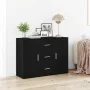 Aparador roble negro 91x29,5x65 cm madera de ingeniería de , Aparadores - Ref: Foro24-862477, Precio: 110,09 €, Descuento: %