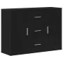 Aparador roble negro 91x29,5x65 cm madera de ingeniería de , Aparadores - Ref: Foro24-862477, Precio: 110,09 €, Descuento: %