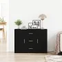 Aparador roble negro 91x29,5x65 cm madera de ingeniería de , Aparadores - Ref: Foro24-862477, Precio: 110,09 €, Descuento: %