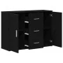 Aparador roble negro 91x29,5x65 cm madera de ingeniería de , Aparadores - Ref: Foro24-862477, Precio: 110,09 €, Descuento: %