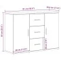 Aparador roble negro 91x29,5x65 cm madera de ingeniería de , Aparadores - Ref: Foro24-862477, Precio: 110,09 €, Descuento: %