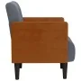 Sillón con reposabrazos Terciopelo Gris Oscuro 55 cm de , Sillones - Ref: Foro24-4100596, Precio: 145,97 €, Descuento: %
