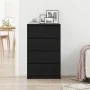 Aparador de roble negro 60x35x98,5 cm madera de ingeniería by , Sideboards - Ref: Foro24-861992, Price: 114,48 €, Discount: %