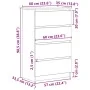Aparador de roble negro 60x35x98,5 cm madera de ingeniería by , Sideboards - Ref: Foro24-861992, Price: 114,48 €, Discount: %