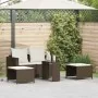 Set de muebles de jardín con cojines apilables 5 pzas marrón by , Outdoor sofas - Ref: Foro24-4104164, Price: 265,56 €, Disco...