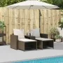 Set de muebles de jardín con cojines apilables 5 pzas marrón by , Outdoor sofas - Ref: Foro24-4104164, Price: 265,56 €, Disco...