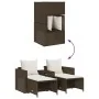 Set de muebles de jardín con cojines apilables 5 pzas marrón by , Outdoor sofas - Ref: Foro24-4104164, Price: 265,56 €, Disco...