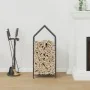 Leñero antracita 40x25x90 cm Acero laminado en frío by , Firewood bags and holders - Ref: Foro24-864297, Price: 41,15 €, Disc...