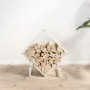 Leñero blanco 50x25x50 cm Acero laminado en frío by , Firewood bags and holders - Ref: Foro24-864276, Price: 31,46 €, Discoun...