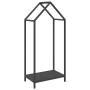 Leñero negro 40x25x90 cm Acero laminado en frío de , Bolsas y soportes de leña - Ref: Foro24-864295, Precio: 40,63 €, Descuen...