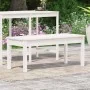 Banco de jardín madera maciza pino blanco 109x44x45 cm de vidaXL, Bancos de jardín - Ref: Foro24-824005, Precio: 70,08 €, Des...