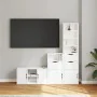 Muebles de TV 4 uds. con almacenaje "ODDA" blanco madera pino de , Muebles TV - Ref: Foro24-3365373, Precio: 221,30 €, Descue...