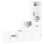 Muebles de TV 4 uds. con almacenaje "ODDA" blanco madera pino de , Muebles TV - Ref: Foro24-3365373, Precio: 221,30 €, Descue...
