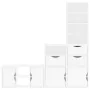 Muebles de TV 4 uds. con almacenaje "ODDA" blanco madera pino de , Muebles TV - Ref: Foro24-3365373, Precio: 221,30 €, Descue...