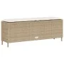 Banco de jardín con cojín beige110x30x40,5 cm ratán sintético von , Gartenbänke - Ref: Foro24-4104158, Preis: 89,15 €, Rabatt: %