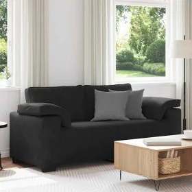 Sofá Loveseat Terciopelo Negro 140 cm by , Sofas - Ref: Foro24-4105272, Price: 243,63 €, Discount: %