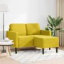 Sofá 2 plazas con chaise longue en forma L amarillo 125 cm by , Sofas - Ref: Foro24-4107074, Price: 214,56 €, Discount: %
