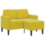 Sofá 2 plazas con chaise longue en forma L amarillo 125 cm by , Sofas - Ref: Foro24-4107074, Price: 214,56 €, Discount: %