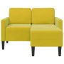 Sofá 2 plazas con chaise longue en forma L amarillo 125 cm by , Sofas - Ref: Foro24-4107074, Price: 214,56 €, Discount: %