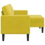 Sofá 2 plazas con chaise longue en forma L amarillo 125 cm by , Sofas - Ref: Foro24-4107074, Price: 214,56 €, Discount: %