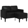 Sofá 2 plazas con chaise longue en forma de L negro 125 cm by , Sofas - Ref: Foro24-4107083, Price: 213,54 €, Discount: %