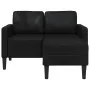 Sofá 2 plazas con chaise longue en forma de L negro 125 cm by , Sofas - Ref: Foro24-4107083, Price: 213,54 €, Discount: %