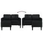 Sofá 2 plazas con chaise longue en forma de L negro 125 cm by , Sofas - Ref: Foro24-4107083, Price: 213,54 €, Discount: %