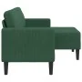 Sofá de 2 plazas con chaise longue en forma de L verde 125 cm von , Sofas - Ref: Foro24-4107081, Preis: 237,04 €, Rabatt: %