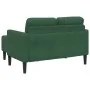 Sofá de 2 plazas con chaise longue en forma de L verde 125 cm von , Sofas - Ref: Foro24-4107081, Preis: 237,04 €, Rabatt: %