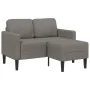 Sofá de 2 plazas con chaise longue en forma L gris claro 125 cm by , Sofas - Ref: Foro24-4107076, Price: 230,86 €, Discount: %